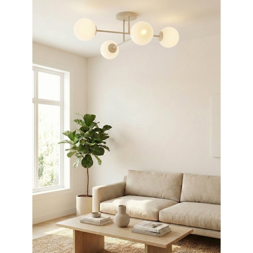 Aufbau-Deckenleuchte ROMA 4xE14/10W/230V beige