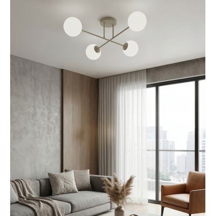 Aufbau-Deckenleuchte ROMA 4xE14/10W/230V beige