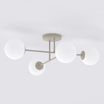 Aufbau-Deckenleuchte ROMA 4xE14/10W/230V beige
