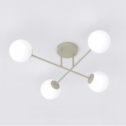 Aufbau-Deckenleuchte ROMA 4xE14/10W/230V beige