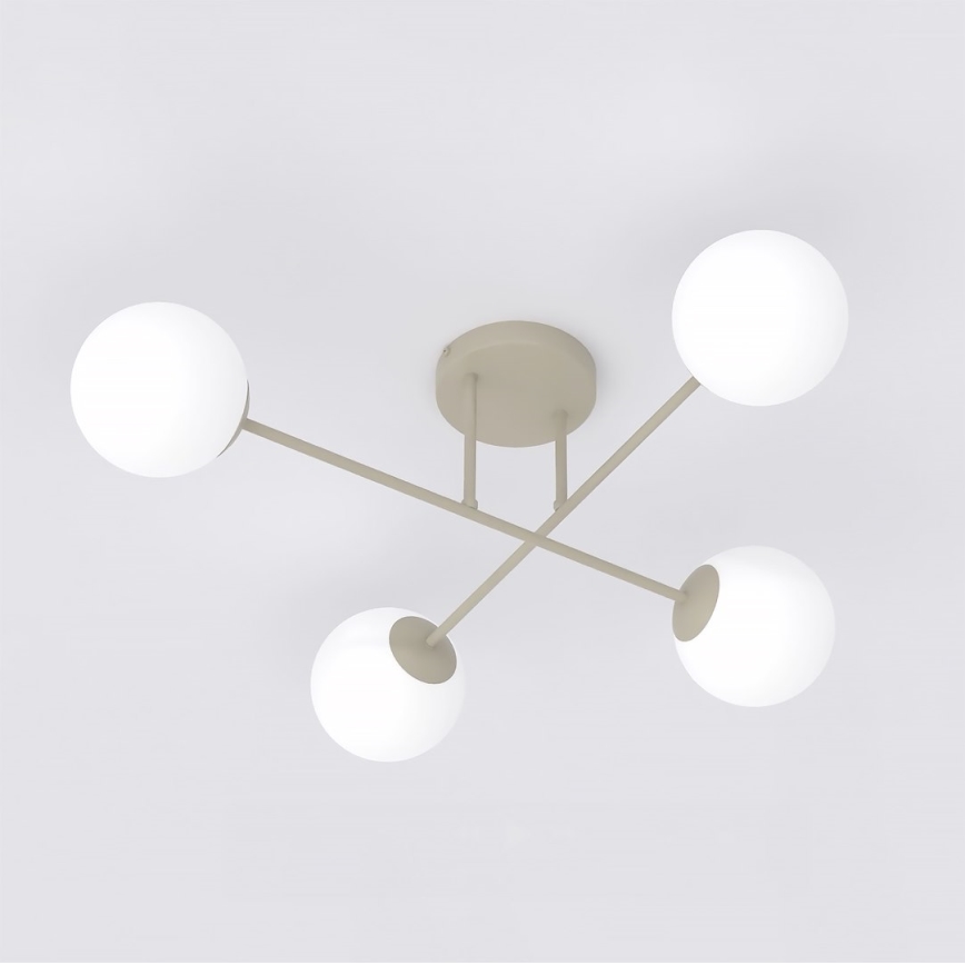 Aufbau-Deckenleuchte ROMA 4xE14/10W/230V beige