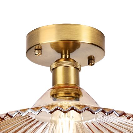 Aufbau-Deckenleuchte TRISH 1x E27/15W/230V, Gold/Rauchbeige