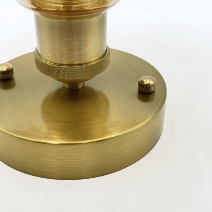 Aufbau-Deckenleuchte TRISH 1x E27/15W/230V, Gold/Rauchbeige