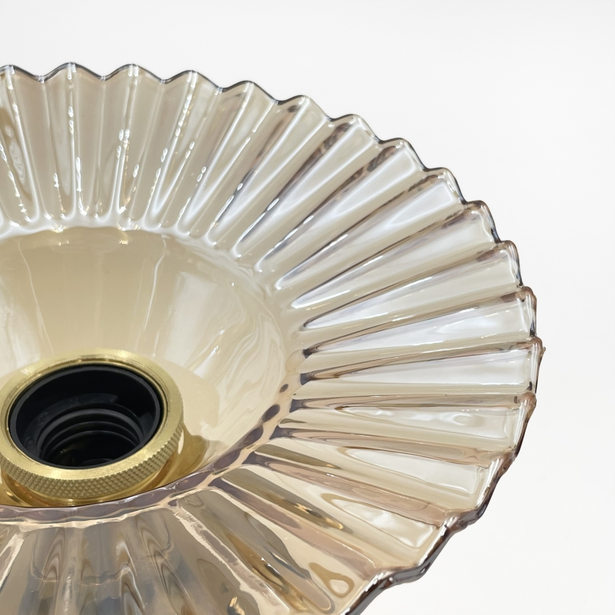 Aufbau-Deckenleuchte TRISH 1x E27/15W/230V, Gold/Rauchbeige