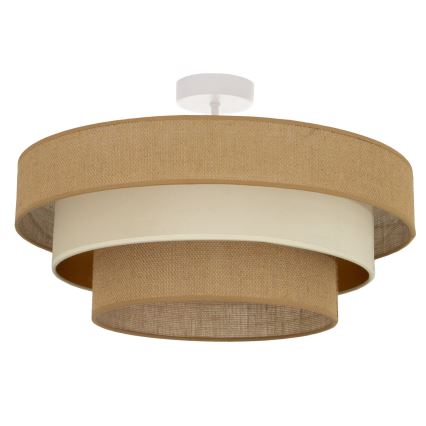 Aufbau-Deckenleuchte WENTA 1xE27/60W/230V, Ø 50 cm, Jute/Beige