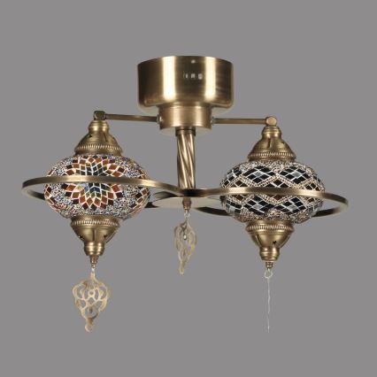 Aufbau-Deckenleuchte YENI 1xE27/40W/230V bronzefarben