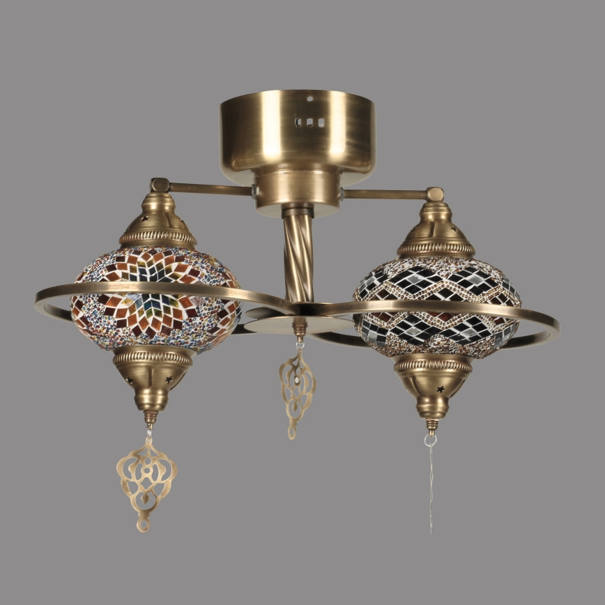 Aufbau-Deckenleuchte YENI 1xE27/40W/230V bronzefarben