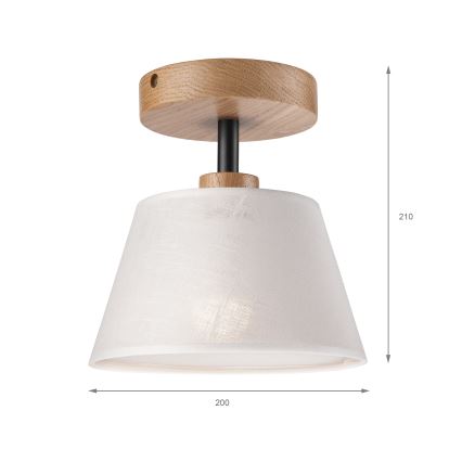 Aufbauleuchte ANTONIO 1xE14/60W/230V weiß/Eiche