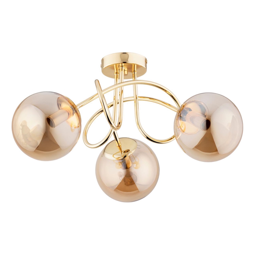 Aufbauleuchte BANKO 3xE14/10W/230V golden