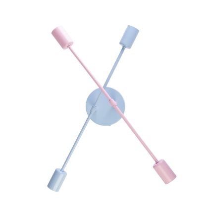 Aufbauleuchte CAMBRIDGE 4xE27/15W/230V blau/rosa