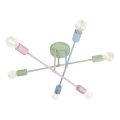 Aufbauleuchte CAMBRIDGE 6xE27/15W/230V grün/blau/rosa