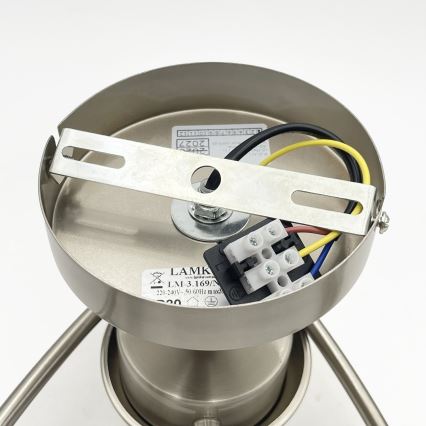 Aufbauleuchte DONNA 3xE27/60W/230V Nickel