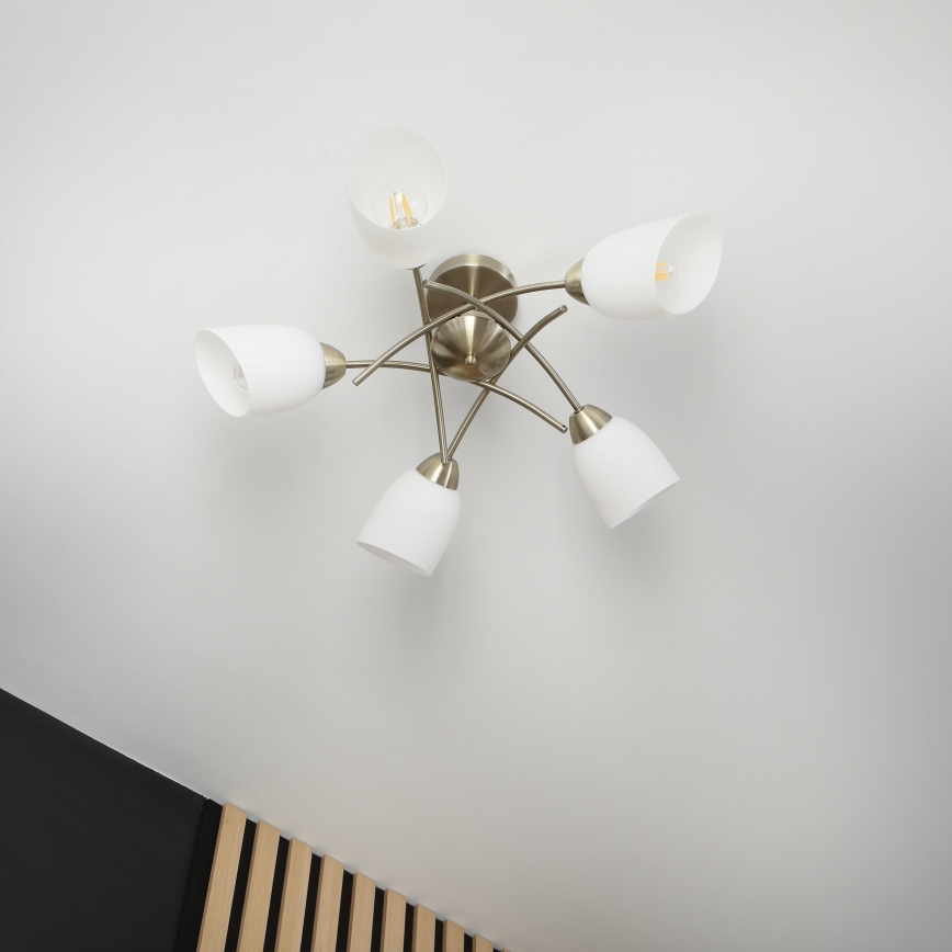 Aufbauleuchte DONNA 5xE27/60W/230V Patina