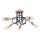 Aufbauleuchte EMBER 5xE27/15W/230V schwarz/beige/Buche