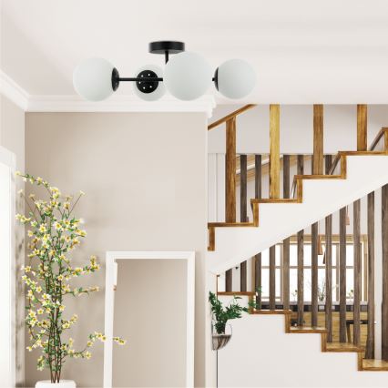 Aufbauleuchte MADDIE 4xE14/5W/230V schwarz