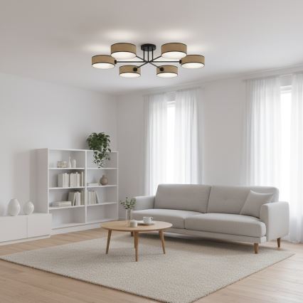 Aufbauleuchte MAGA 6xE14/10W/230V, beige