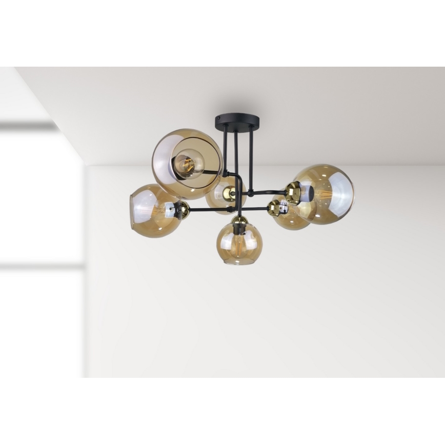 Aufbauleuchte MONDE GOLD 6xE27/60W/230V