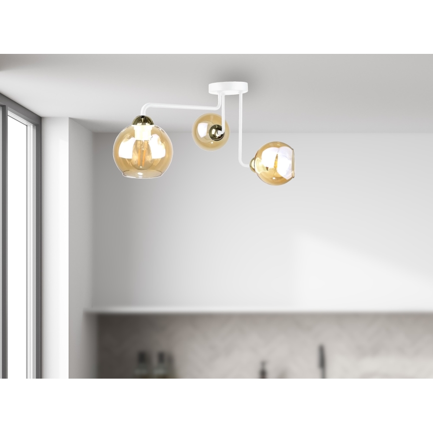 Aufbauleuchte MONDE WHITE 3xE27/60W/230V