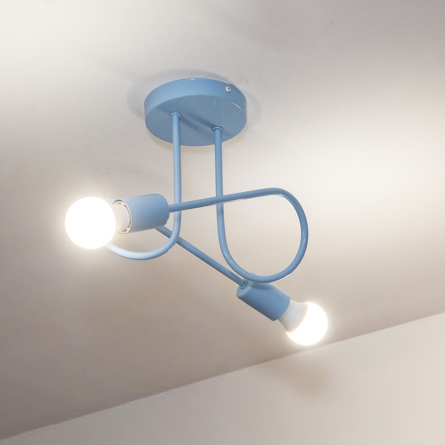 Aufbauleuchte OXFORD 2xE27/15W/230V blau
