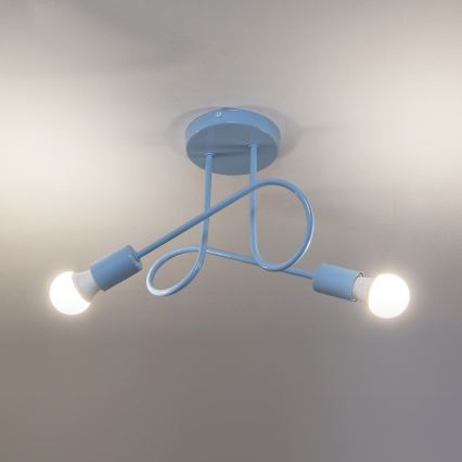 Aufbauleuchte OXFORD 2xE27/15W/230V blau