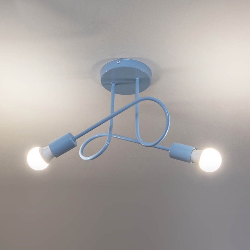 Aufbauleuchte OXFORD 2xE27/15W/230V blau