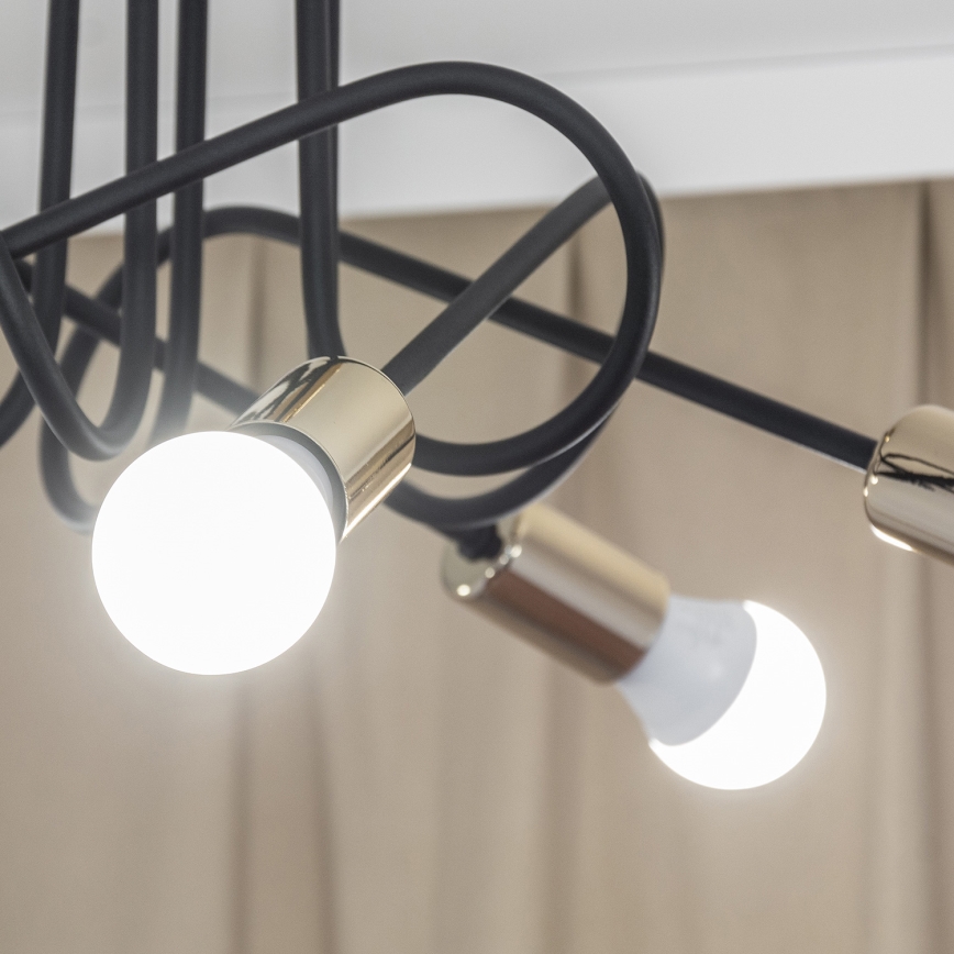 Aufbauleuchte OXFORD 5xE27/15W/230V gold/schwarz