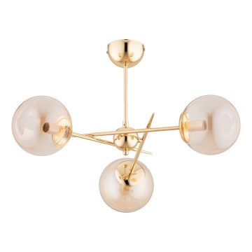 Aufbauleuchte PRIMERY 3xE14/10W/230V golden