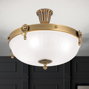 Aufbauleuchte ROCCA 4xE27/60W/230V d 43 cm bronzen/weiß
