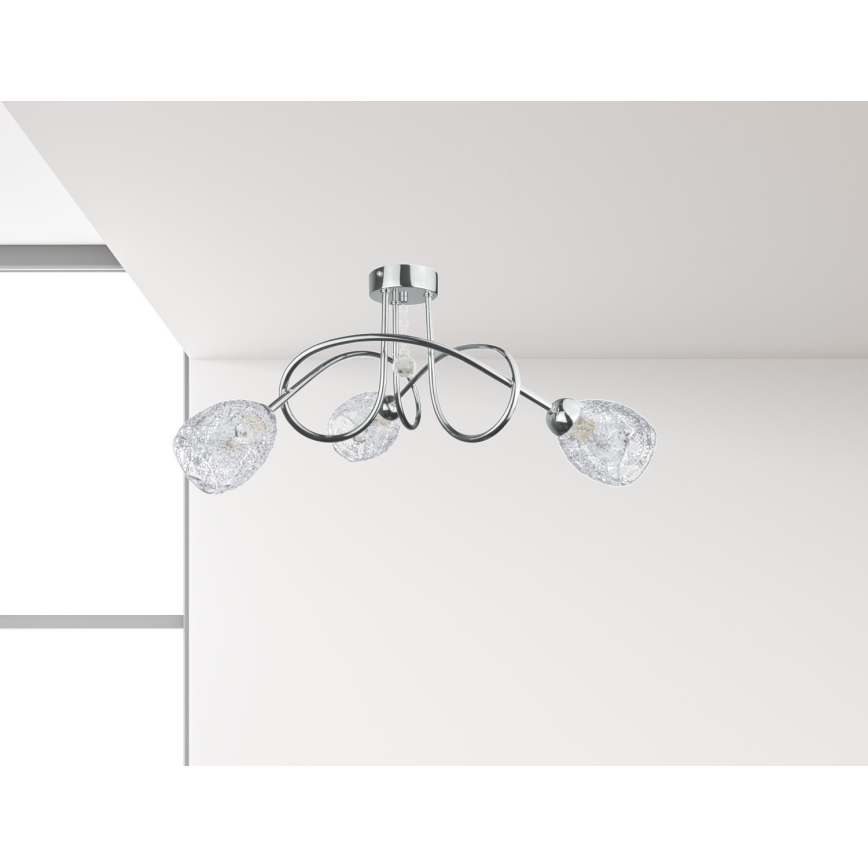 Aufbauleuchte TWIST CRYSTAL 3xE14/40W/230V