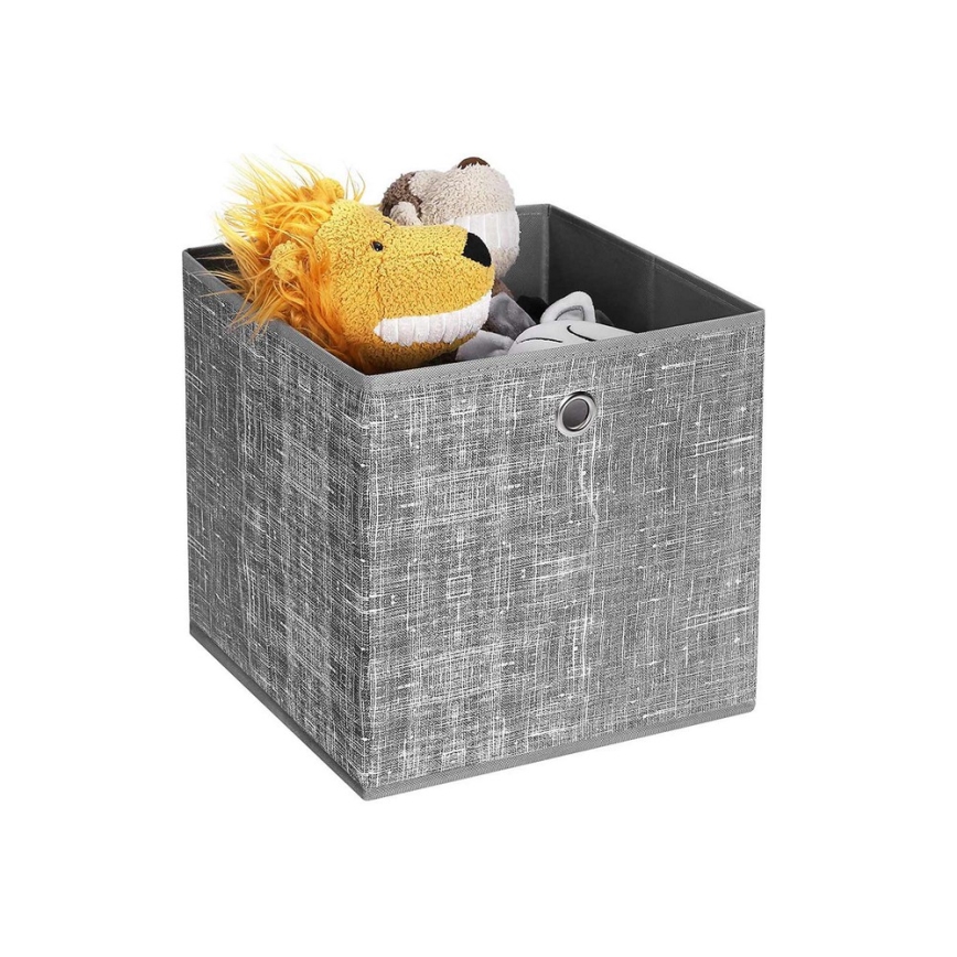 Aufbewahrungsboxen 6 Stück CURAN 30x30x30 cm grau