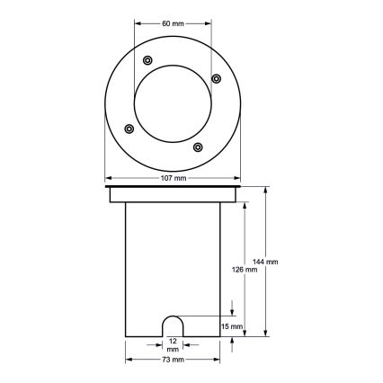 Auffahrtsbeleuchtung 1xGU10/30W/230V IP67