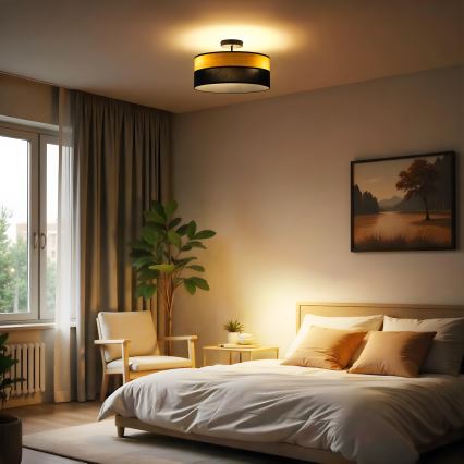 Aufgesetzte Deckenleuchte ALBA 3xE27/15W/230V Ø 40 cm schwarz/braun