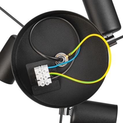 Aufgesetzte Deckenleuchte ALBA 3xE27/15W/230V Ø 40 cm schwarz/braun