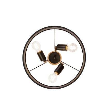 Aufgesetzte Deckenleuchte ALBA 3xE27/15W/230V Ø 40 cm schwarz/braun