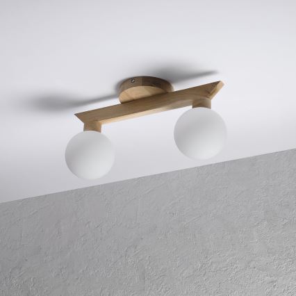 Aufgesetzte Deckenleuchte ANTONIO 2xG9/5W/230V Eiche/Weiß