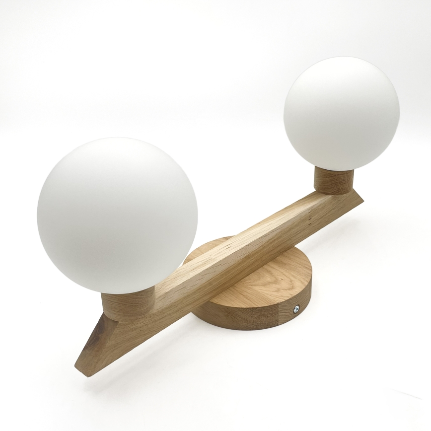 Aufgesetzte Deckenleuchte ANTONIO 2xG9/5W/230V Eiche/Weiß