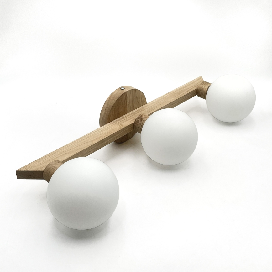 Aufgesetzte Deckenleuchte ANTONIO 3xG9/5W/230V Eiche/Weiß