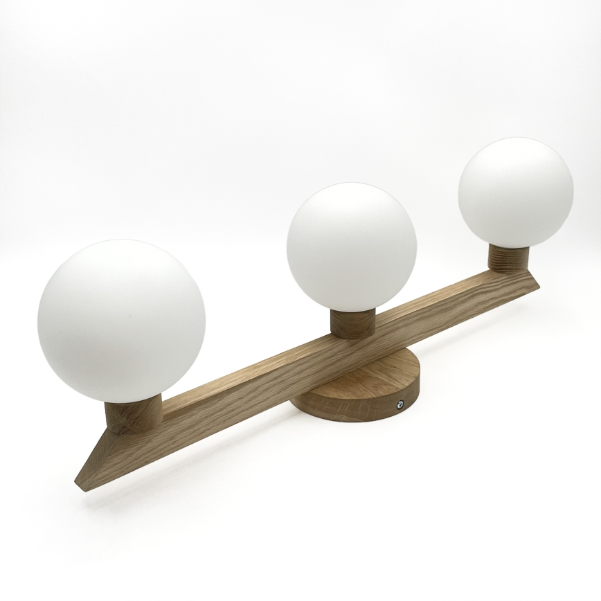 Aufgesetzte Deckenleuchte ANTONIO 3xG9/5W/230V Eiche/Weiß