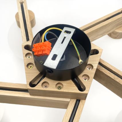 Aufgesetzte Deckenleuchte ANTONIO 5xG9/5W/230V Eiche/Weiß