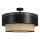 Aufgesetzte Deckenleuchte BORHO 1×E27/60W/230V, Ø 40 cm, schwarz/jute