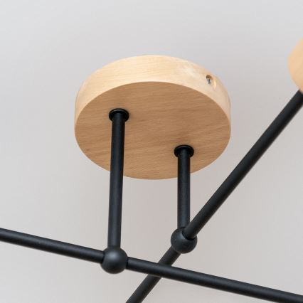 Aufgesetzte Deckenleuchte CAMBRIDGE 4xE27/15W/230V aus Kiefernholz