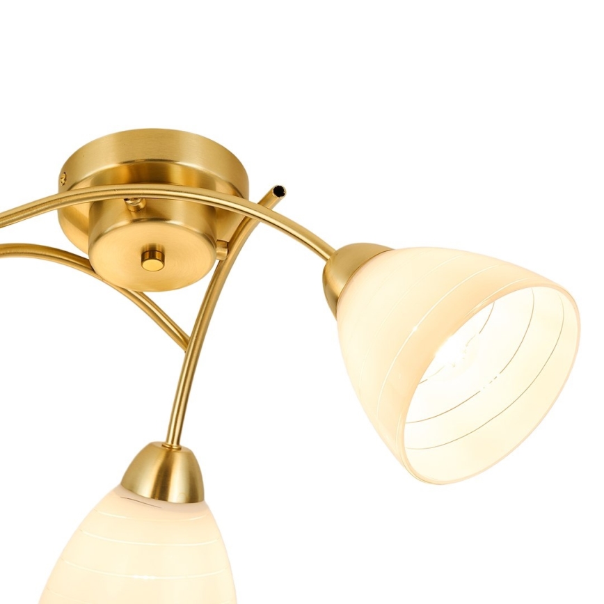 Aufgesetzte Deckenleuchte CLARA 3xE27/15W/230V, gold
