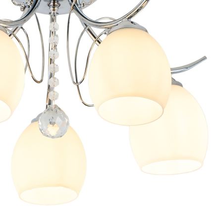 Aufgesetzte Deckenleuchte ELLA 5xE27/15W/230V glänzender Chrom