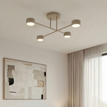 Aufgesetzte Deckenleuchte HALO 4xGX53/12W/230V beige