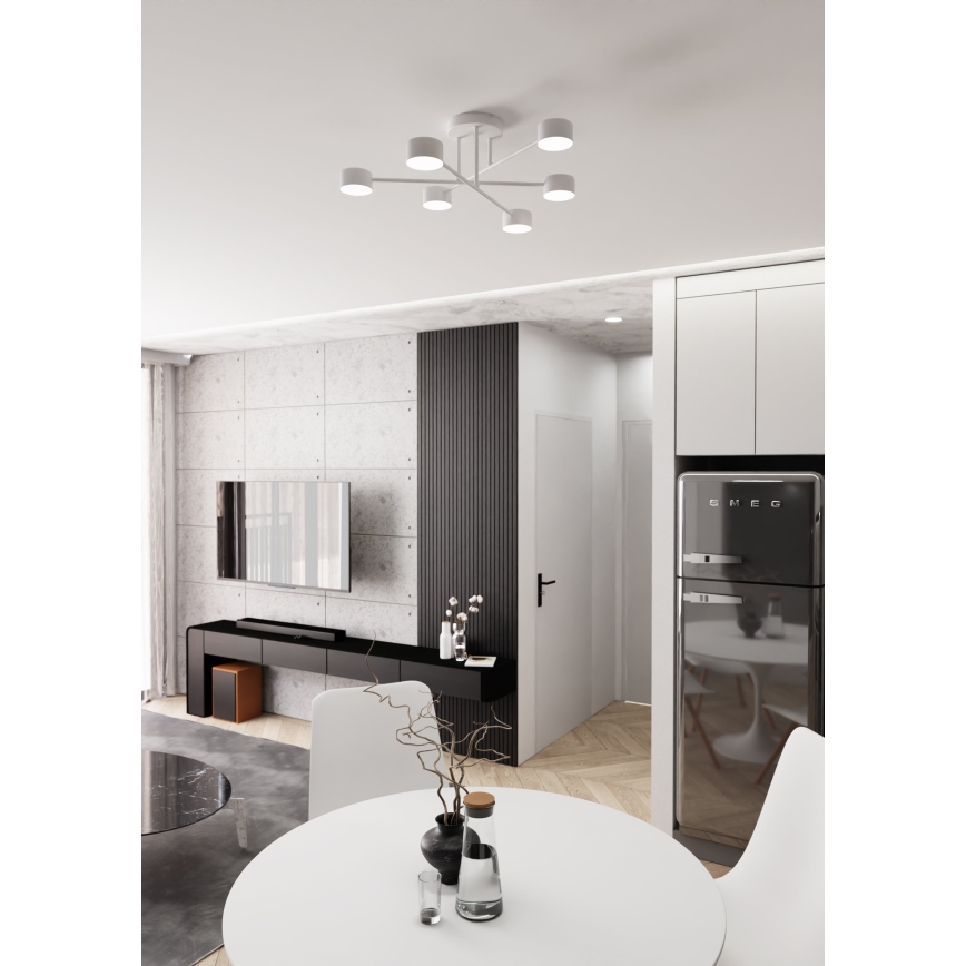 Aufgesetzte Deckenleuchte HALO 6xGX53/10W/230V, weiß