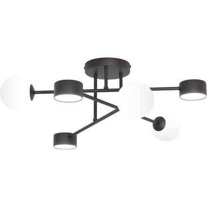 Aufgesetzte Deckenleuchte HOLON 3xG9/8W/230V + 3xGX53/12W schwarz