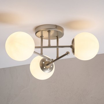 Aufgesetzte Deckenleuchte MALENA 3xE14/5W/230V mattchrom/weiß