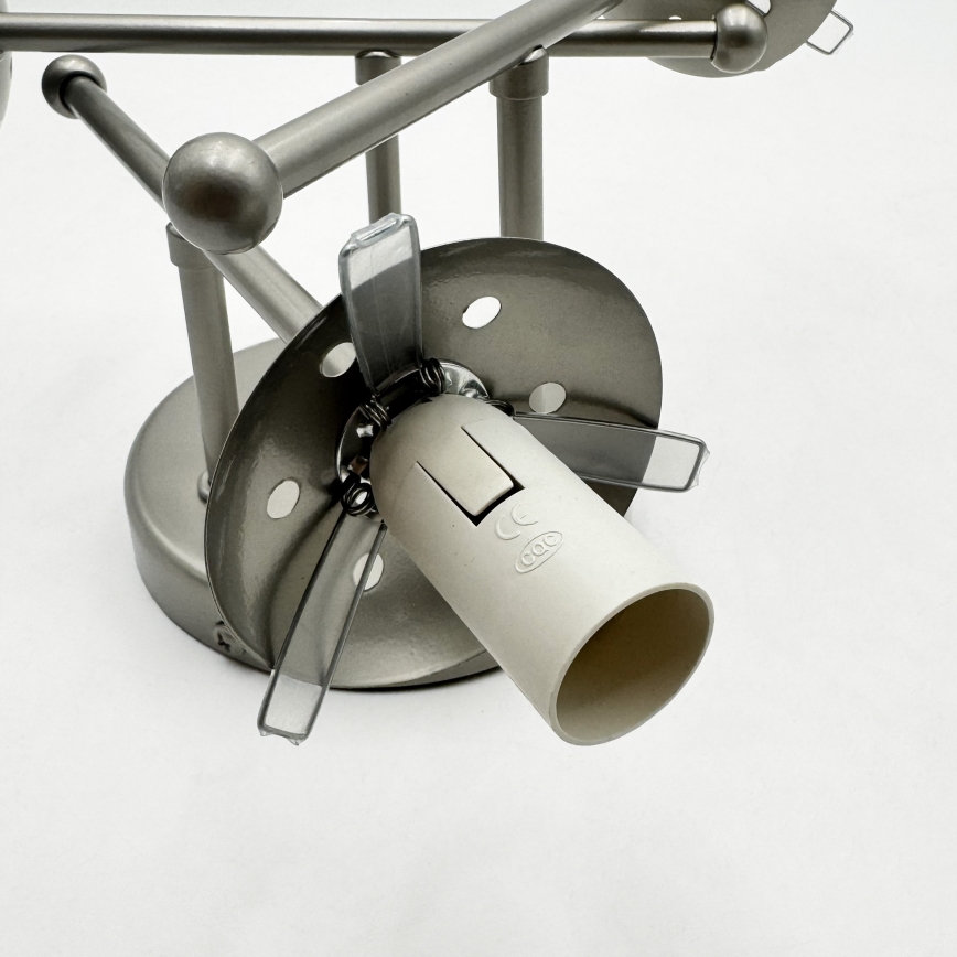 Aufgesetzte Deckenleuchte MALENA 3xE14/5W/230V mattchrom/weiß