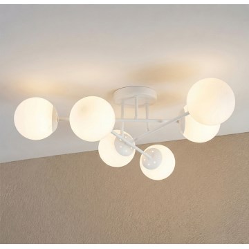 Aufgesetzte Deckenleuchte MALENA 6xE14/5W/230V weiß