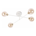 Aufgesetzte Deckenleuchte OBSIDIAN 4xG9/10W/230V Creme/Gold/Rauchbeige
